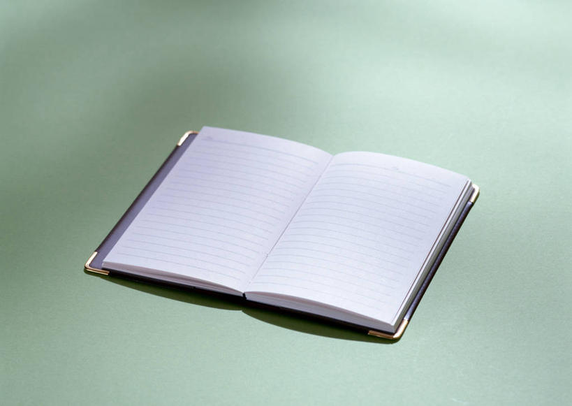 无人,横图,俯视,室内,特写,白天,静物,一本,绿色背景,阴影,反射,影子,记事本,白色,本子,笔记本,打开,摄影,影棚,开启,空白,彩图,高角度拍摄,影棚拍摄,拍摄