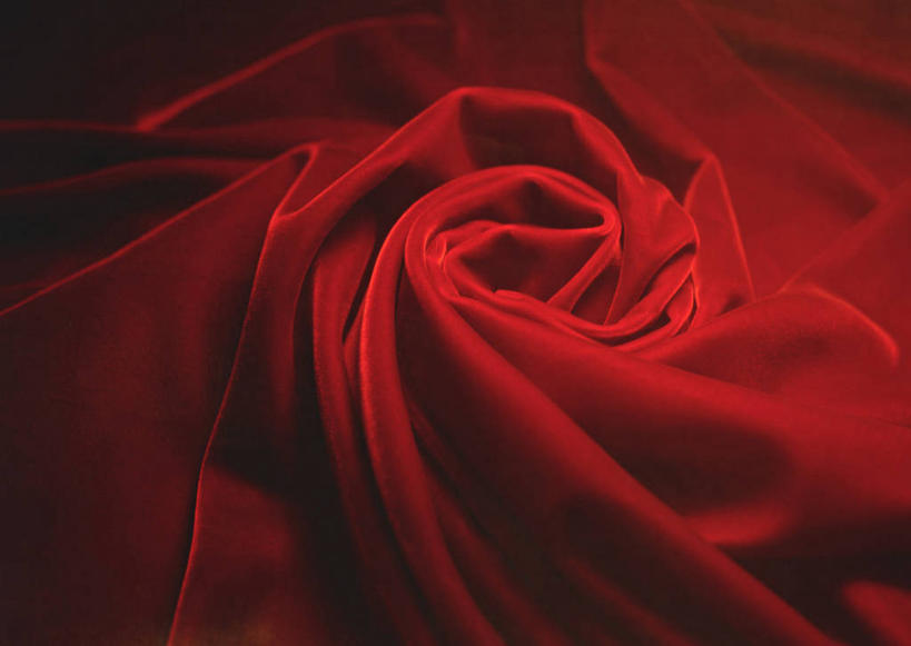 无人,横图,室内,特写,白天,正面,兴奋,热情,静物,阴影,花纹,丝绒,反射,纹路,布,图案,纹理,影子,开放,布纹,红色,健康,温暖,奔放,活力,积极,激情,朝气,暖色,布匹,吉祥,生命,饱满,肌理,革命,热烈,赤色,充实,斗志,喜气,主动,螺旋状,彩图,欢乐,螺旋形,螺旋形状,螺旋型