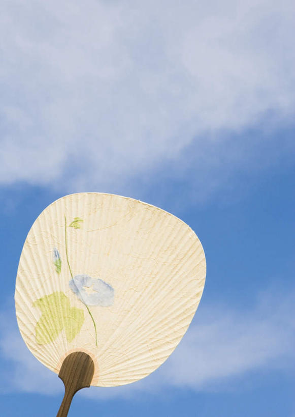 无人,竖图,室外,特写,白天,正面,静物,一把,阴影,光线,扇子,影子,云,云朵,清凉,云彩,凉爽,文化,蓝色,白云,蓝天,天空,阳光,天,晴朗,晴空,彩图,和风扇,和风扇子,凉扇,传统文化