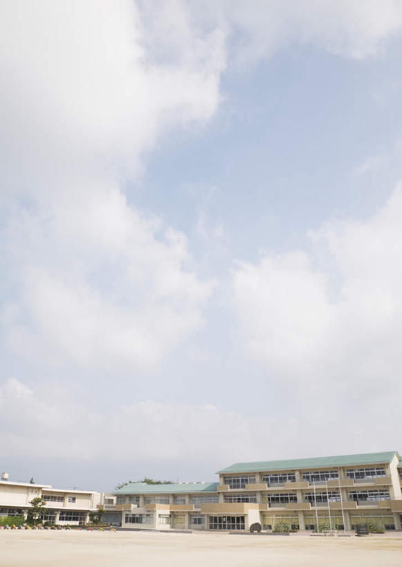 无人,学校,教学楼,操场,竖图,室外,白天,仰视,植物,阴影,光线,影子,云,云朵,云彩,校园,树,树木,蓝色,绿色,白云,蓝天,天空,阳光,自然,天,教室,生长,晴朗,成长,晴空,彩图,低角度拍摄,教学大楼