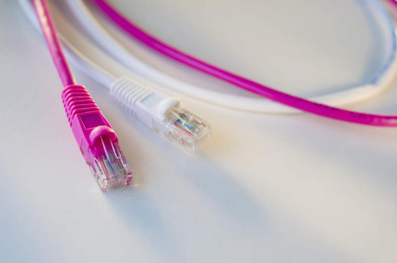 无人,横图,俯视,室内,特写,白天,白色背景,通讯,数据,静物,阴影,反射,传输,影子,粉色,白色,摄影,影棚,网线,水晶头,线缆,彩图,高角度拍摄,影棚拍摄,拍摄