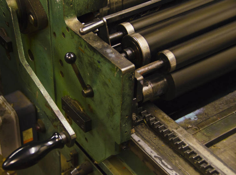 无人,横图,俯视,室内,特写,白天,机器,静物,古老,印刷,设备,一个,把手,机械,单个,古董,古玩,印刷机,陈腐,拉手,彩图,高角度拍摄,印刷设备,凸版印刷机