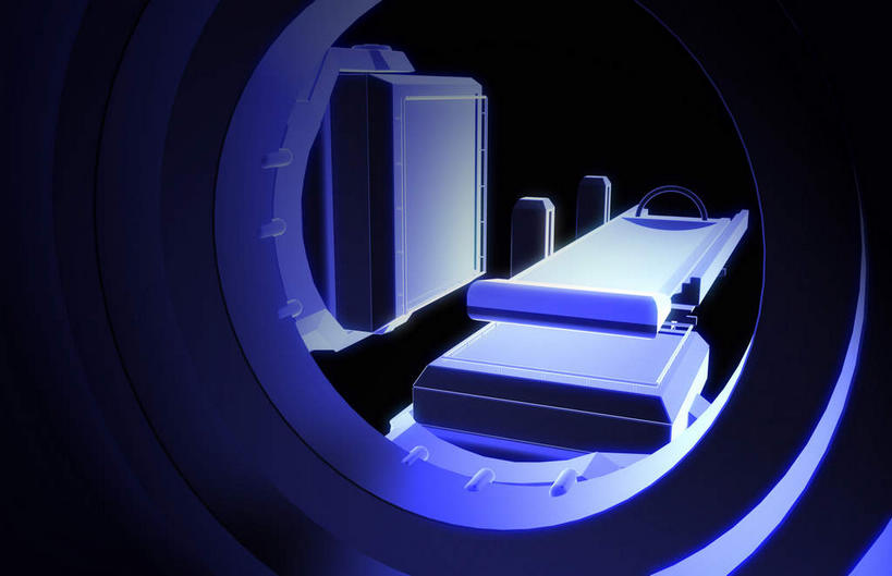 无人,医院,横图,室内,特写,白天,正面,静物,黑色背景,检查,工具,扫描仪,器械,检测,医疗,医疗器械,医疗工具,医疗机构,计算机断层扫描,ct机,扫描仪器,显像机,彩图,病院,诊所