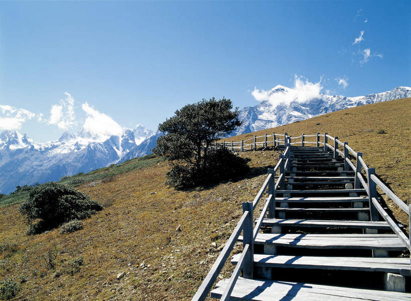 无人,栏杆,横图,室外,白天,正面,旅游,度假,石头,美景,山,山脉,峡谷,雪,雪山,植物,大雪,楼梯,丽江,中国,亚洲,阴影,枯萎,光线,纹路,扶手,石子,纹理,影子,阶梯,冰,积雪,景观,山峰,雪景,云,云朵,冬季,冬天,枯草,山谷,山峦,云彩,娱乐,护栏,云南,台阶,草,树,树木,玉龙雪山,黄色,蓝色,绿色,白云,蓝天,天空,阳光,自然,群山,天,享受,休闲,景色,放松,寒冷,生长,晴朗,成长,连绵,冰冷,绵延,岩层,自然风光,山岭,东亚,云南省,肌理,中华人民共和国,西南地区,严寒,冰凉,酷寒,凛冽,凛凛,极冷,滇,丽江市,联贯,波石欧鲁,黑白雪山,玉龙纳西族自治县,玉龙山,石块,岩石,晴空,彩图