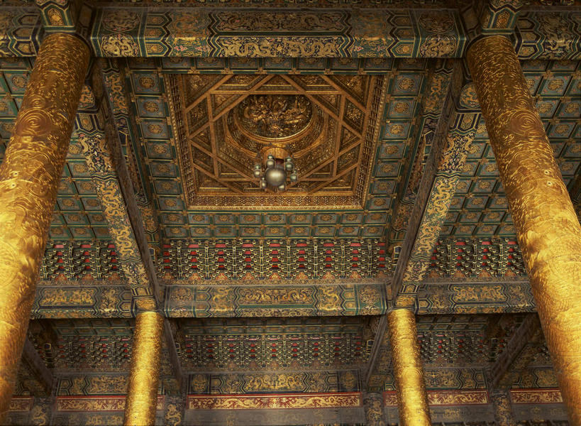 无人,故宫,宫殿,横图,室内,白天,仰视,旅游,度假,绘画,名胜古迹,天花板,标志建筑,地标,建筑,北京,中国,亚洲,遗迹,艺术,装饰,柱子,墙,首都,古迹,文化,文物,娱乐,建设,古建筑,壁画,墙壁,墙面,紫禁城,享受,休闲,旅游胜地,放松,华丽,修饰,点缀,宫廷,权利,古文明,东亚,中华人民共和国,北京市,京,北平,华北地区,衬托,美观,雅致,雅观,北京故宫博物院,王宫,太和殿,画画,彩图,低角度拍摄,皇宫,奉天殿