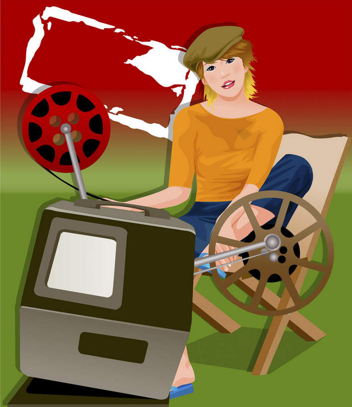 西方人,一个人,无人,导演,坐,笑,微笑,竖图,插画,照片,室内,白天,正面,数码,科技,帽子,椅子,欧洲,欧洲人,仅一个年轻女性,仅一个女性,仅一个人,阴影,服装,网络,木椅,高光,几何,计算机图形,合成,图画,注视,休闲装,画,衣服,观察,看,休闲,休闲服,摄影,服饰,观看,底片,电脑合成图,数码合成图,察看,关注,贝雷帽,胶片,漫画,写实,具体,具象,年轻女性,女人,女性,白种人,电影导演,相片,坐着,半身,彩图,拍摄,照相,胶卷