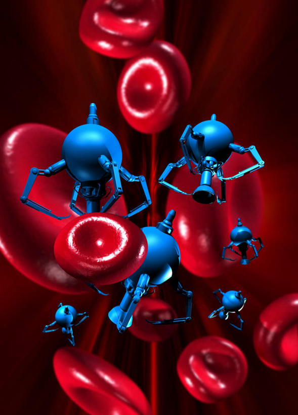 无人,竖图,插画,室内,特写,白天,正面,机器,技术,数码,科技,静物,许多,阴影,黑色背景,科学,网络,红血球,医学,细胞,高光,几何,计算机图形,合成,图画,画,红色,蓝色,机械,人体,电脑合成图,数码合成图,生物学,血细胞,机器人,漫画,生理学,写实,具体,具象,红细胞,纳米机器人,纳米技术,彩图