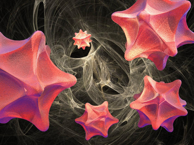 无人,横图,插画,室内,白天,正面,数码,科技,微生物,阴影,黑色背景,网络,医学,高光,几何,计算机图形,合成,图画,画,粉色,灰色,烟,生物,电脑合成图,数码合成图,医疗,病毒,生物学,合成图,漫画,写实,具体,具象,寄生,生命体,生物病毒,彩图