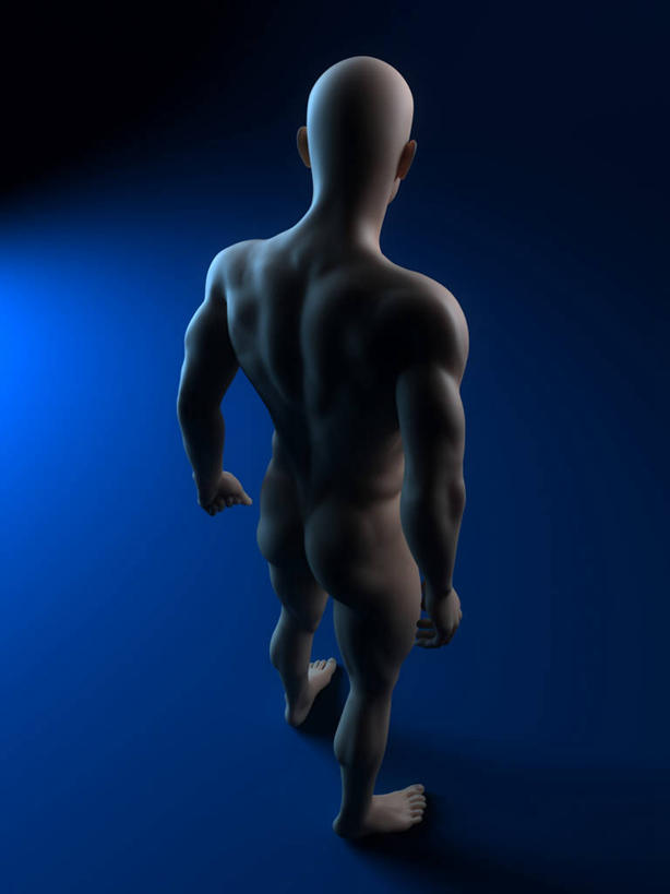 一个人,无人,站,竖图,俯视,插画,室内,白天,数码,科技,仅一个男性,仅一个人,阴影,蓝色背景,网络,高光,几何,计算机图形,合成,图画,裸露,画,仅一个年轻男性,站着,赤裸,电脑合成图,数码合成图,合成图,裸,漫画,剖面,切面,写实,具体,具象,男人,男性,年轻男性,站立,彩图,高角度拍摄,全身,剖视图,剖切面,剖视