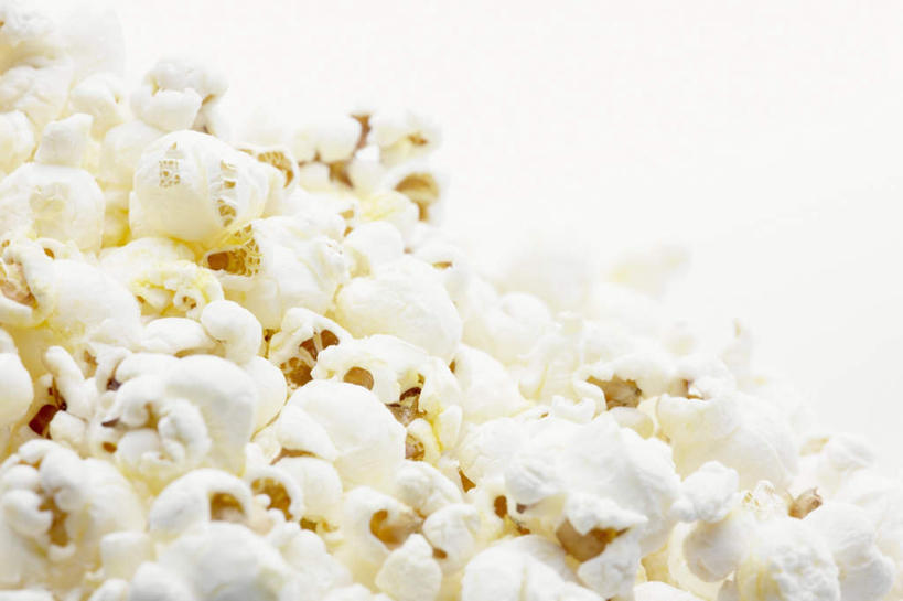 无人,横图,俯视,室内,特写,白天,白色背景,一堆,堆叠,堆积,朦胧,模糊,谷物,食品,米,食物,甜食,零食,奶油,爆米花,摄影,影棚,堆,彩图,高角度拍摄,影棚拍摄,拍摄