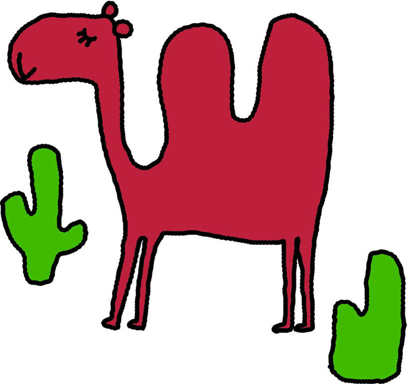 无人,横图,插画,室内,白天,白色背景,侧面,数码,科技,植物,野生动物,阴影,网络,高光,几何,计算机图形,合成,图画,骆驼,画,树,树木,一只,红色,绿色,自然,动物,可爱,活泼,生长,成长,电脑合成图,数码合成图,漫画,写实,具体,具象,彩图,全身