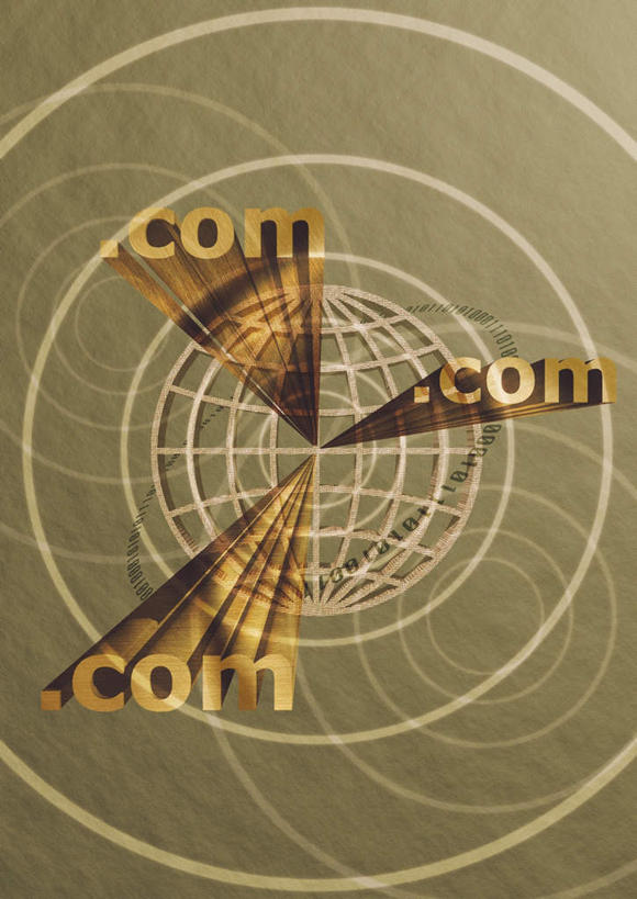 无人,竖图,室内,白天,正面,互联网,数码,科技,阴影,因特网,网络,网址,信息,英文,圆形,标志,文字,域名,字符,字母,高光,几何,计算机图形,合成,标识,三个,黄色,通信,创意,英文字母,电脑合成图,数码合成图,地址,写实,具体,具象,彩图