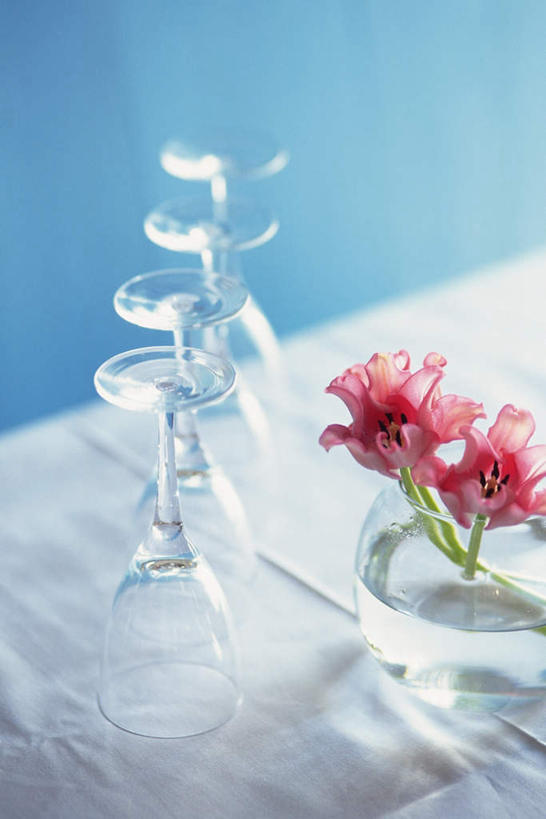 无人,竖图,俯视,室内,特写,白天,水,餐桌,桌子,静物,杯子,一排,整齐,盛开,液体,水滴,花蕾,玻璃制品,花,花瓣,花朵,鲜花,排列,两朵,一个,粉色,水杯,花苞,花蕊,四个,摄影,影棚,单个,餐台,队列,倒扣,玻璃杯,彩图,高角度拍摄,影棚拍摄,拍摄