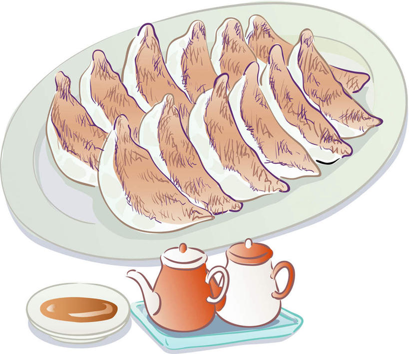 面食,无人,横图,室内,特写,白天,白色背景,正面,中餐,数码,科技,餐具,一排,许多,阴影,整齐,网络,碟子,盘,陶瓷,油炸,油炸食品,料理,食品,锅贴,煎饺,饺子,面点,陶瓷制品,高光,几何,计算机图形,合成,小吃,食物,排列,盘子,瓶子,碟,中式,电脑合成图,数码合成图,队列,水饺,写实,具体,具象,彩图