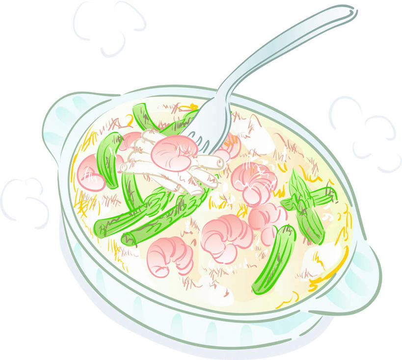 面食,面条,意大利面,无人,横图,插画,室内,特写,白天,白色背景,正面,西餐,数码,科技,芦笋,许多,阴影,网络,勺子,面,肉,料理,食品,高光,几何,计算机图形,合成,图画,肉类,画,食物,一个,调羹,汤匙,碗,西式,单个,虾肉,电脑合成图,数码合成图,三维,漫画,肉食,一碗,写实,具体,具象,三维图形,猪尾巴,药鸡豆子,石刁柏,蚂蚁杆,龙须菜,狼尾巴根,彩图