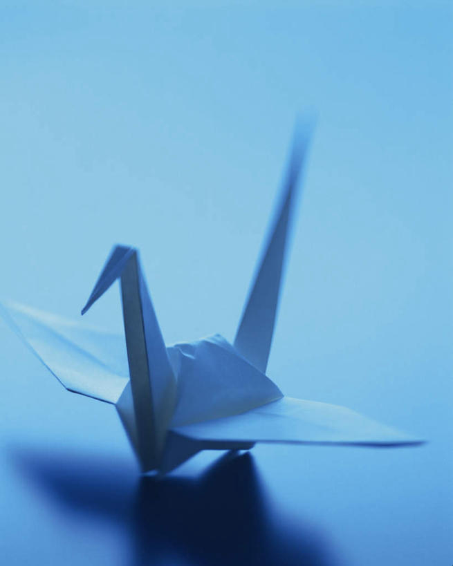 无人,竖图,俯视,室内,特写,白天,桌面,桌子,静物,蓝色背景,朦胧,模糊,艺术,折纸,纸艺,手工艺品,纸张,千纸鹤,文化,一个,白色,纸鹤,工艺品,摄影,影棚,单个,高雅,工艺折纸,自信心,品位,彩图,高角度拍摄,影棚拍摄,拍摄