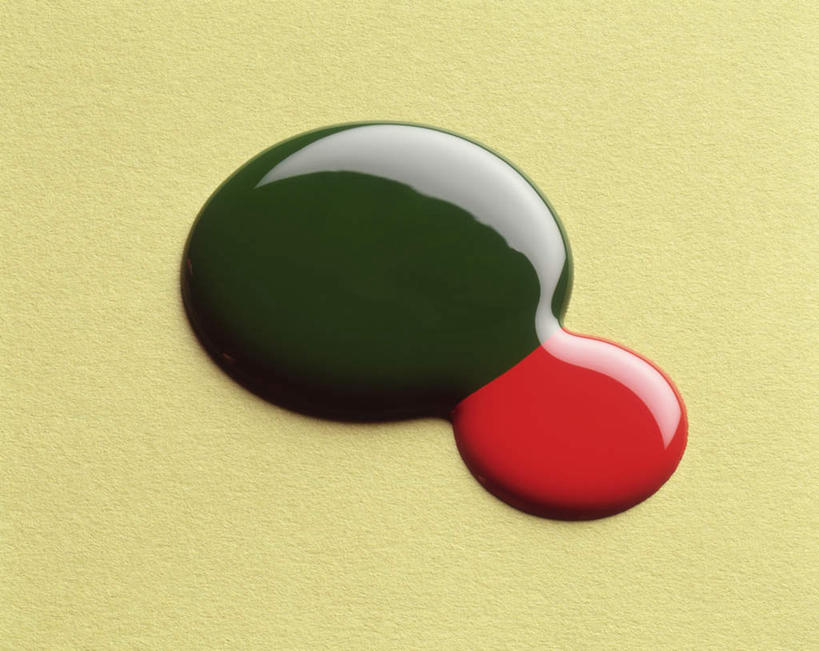 无人,横图,俯视,室内,特写,白天,连接,阴影,花纹,黄色背景,条纹,艺术,光线,空间,纹路,液体,影子,斑点,圆圈,两滴,画,红色,绿色,阳光,摄影,影棚,颜料,涂料,水彩,创作,融合,想象,彩图,高角度拍摄,影棚拍摄,拍摄