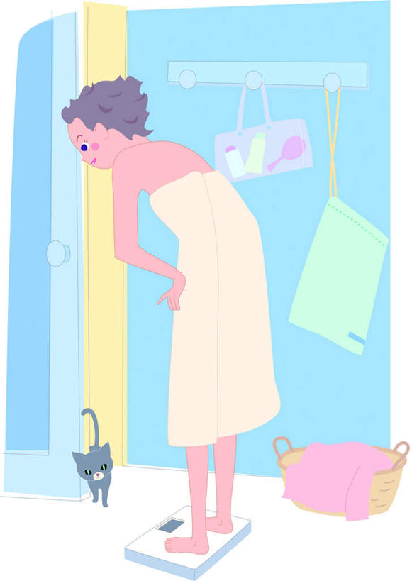 东方人,一个人,无人,站,竖图,插画,室内,白天,正面,浴袍,数码,仪器,科技,门,卫生间,浴室,宠物,猫,亚洲,仅一个年轻女性,仅一个女性,仅一个人,阴影,网络,包,皮包,高光,几何,计算机图形,生活,合成,图画,注视,黄种人,画,一只,动物,门框,低头,观察,看,站着,健康,可爱,观看,单肩包,电脑合成图,数码合成图,察看,衡量,关注,猫咪,漫画,计量,台秤,写实,具体,具象,衡器,年轻女性,女人,女性,亚洲人,淋浴房,秤,站立,彩图,全身,汤帷子,浴衣,冲凉房,沐浴间,沐浴室