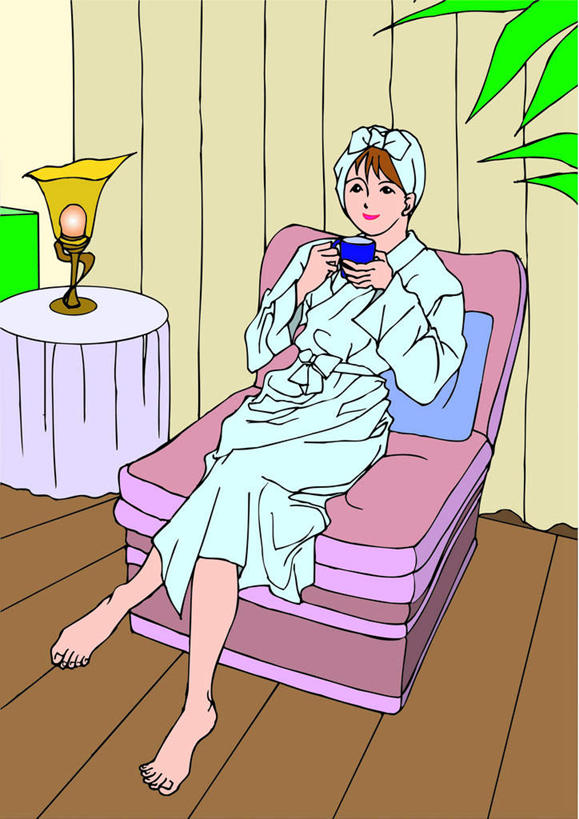 西方人,一个人,无人,客厅,坐,笑,微笑,露齿笑,竖图,俯视,插画,室内,白天,浴袍,数码,科技,植物,餐桌,沙发,桌子,杯子,欧洲,欧洲人,仅一个年轻女性,仅一个女性,仅一个人,一排,喝,握,阴影,整齐,光线,网络,瓷器,影子,墙,咖啡杯,陶瓷制品,地面,高光,几何,计算机图形,二郎腿,拿,合成,图画,拿着,依偎,墙壁,墙面,画,树,树木,排列,粉色,绿色,白色,阳光,自然,靠,靠着,倚靠,握着,生长,成长,餐台,电脑合成图,数码合成图,起居室,倚着,队列,瓷杯,漫画,布艺沙发,写实,具体,具象,依附,依赖,投靠,年轻女性,女人,女性,白种人,坐着,彩图,高角度拍摄,全身,汤帷子,浴衣