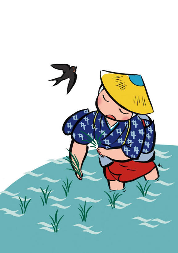 东方人,一个人,无人,农田,站,竖图,插画,室内,白天,白色背景,正面,工作服,制服,农业,庄稼,数码,科技,鸟,燕子,帽子,亚洲,仅一个男性,仅一个人,飞翔,阴影,工作,飞行,网络,鸟类,草帽,稻田,高光,几何,计算机图形,翱翔,拿,合成,图画,拿着,黄种人,飞,画,仅一个年轻男性,一只,蓝色,黑色,站着,可爱,活泼,电脑合成图,数码合成图,漫画,秧苗,插秧,写实,具体,具象,家燕,拙燕,工作制服,男人,男性,年轻男性,亚洲人,站立,彩图,全身,工作套服,耕地,庄稼田,益鸟