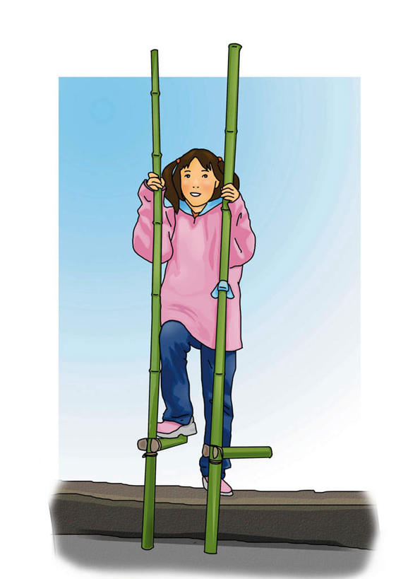 东方人,儿童,一个人,无人,站,笑,微笑,露齿笑,竖图,插画,室内,白天,白色背景,正面,纯洁,数码,科技,竹子,亚洲,仅一个女性,仅一个人,两根,握,阴影,服装,网络,高光,几何,计算机图形,拿,合成,图画,拿着,注视,休闲装,黄种人,踩,画,小孩,衣服,垫子,踩着,观察,看,站着,仅一个小孩,休闲,休闲服,可爱,童年,童趣,搭,握着,服饰,观看,电脑合成图,数码合成图,察看,搭着,关注,漫画,童真,烂漫,无邪,高跷,踩高跷,写实,具体,具象,天真,女孩,女人,女性,亚洲人,孩子,站立,彩图,全身,女生