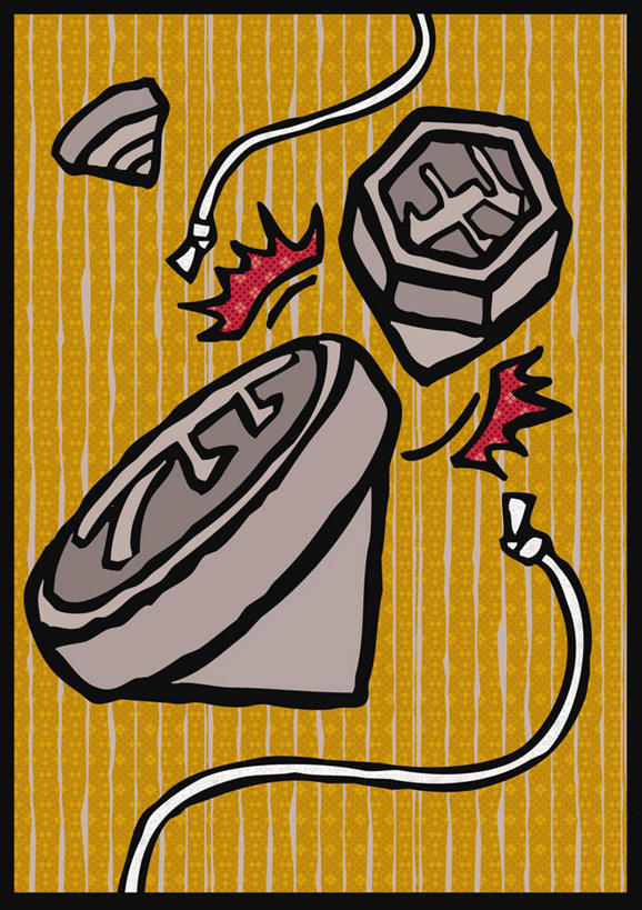 无人,竖图,俯视,插画,室内,白天,游戏,数码,科技,阴影,网络,高光,几何,计算机图形,玩,合成,图画,娱乐,画,三个,绳子,陀螺,休闲,棋子,断裂,益智,活动,绳索,电脑合成图,数码合成图,发泄,消遣,智力,漫画,写实,具体,具象,宣泄,陀罗,干乐,冰尜,打老牛,独乐,玩耍,嬉戏,彩图,高角度拍摄