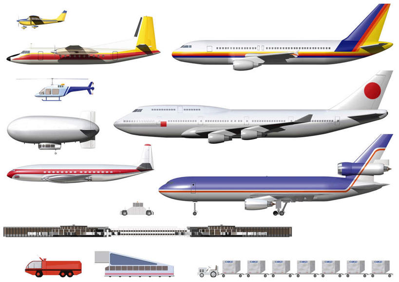 无人,横图,插画,室内,白天,白色背景,正面,安全,数码,科技,飞机,公共汽车,火车,救火车,一排,阴影,整齐,网络,巴士,公交车,高光,几何,计算机图形,合成,图画,航空,车,画,排列,交通工具,消防,飞艇,直升机,直升飞机,电脑合成图,数码合成图,客机,队列,漫画,灭火,写实,具体,具象,消防车,彩图
