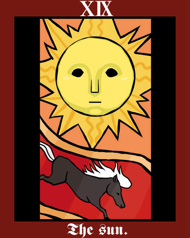 无人,跑,竖图,插画,室内,白天,正面,锻炼,运动,数码,科技,太阳,马,野生动物,阴影,黑色背景,清澈,光线,网络,英文,边框,标志,方框,数字,图案,文字,影子,字符,字母,褐色,高光,几何,计算机图形,罗马数字,合成,图像,图画,注视,标识,画,画框,一个,动物,卡片,观察,看,和谐,卡通,可爱,运输,牲畜,活泼,单个,观看,英文字母,电脑合成图,数码合成图,察看,生命,关注,美好,塔罗牌,占卜,漫画,算命,写实,具体,具象,大阿卡那牌,体育,跑步,彩图,全身,健身