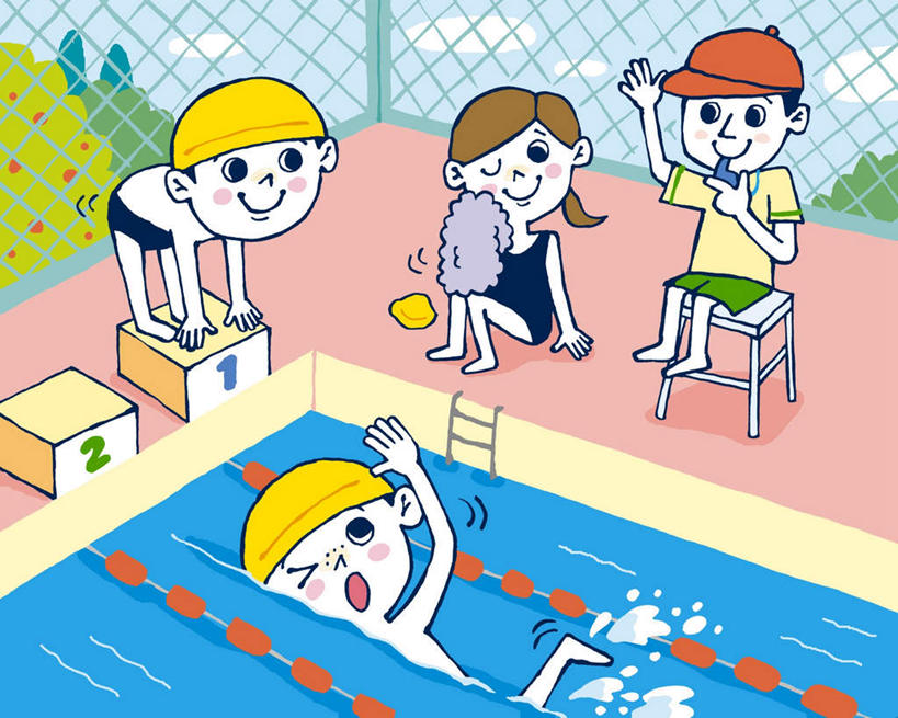 西方人,儿童,无人,四个人,伙伴,朋友,体育馆,游泳池,栏杆,坐,蹲,闭眼,笑,微笑,横图,插画,室内,白天,正面,友谊,纯洁,比赛,数码,科技,水,植物,椅子,欧洲,欧洲人,接力,阴影,服装,传递,网络,信息,栅栏,木椅,篱笆,水池,水面,围栏,哨子,高光,几何,计算机图形,合成,图画,休闲装,泳池,护栏,画,树,树木,小孩,衣服,绿色,自然,吹,休闲,休闲服,可爱,童年,童趣,联络,服饰,生长,成长,声音,电脑合成图,数码合成图,信号,游泳馆,口哨,集合,漫画,童真,烂漫,无邪,写实,具体,具象,召唤,传达,号令,讯号,天真,友情,男孩,男人,男性,女孩,女人,女性,白种人,闭眼睛,闭着眼,闭着眼睛,蹲着,跳跃,坐着,彩图,全身,男生,女生