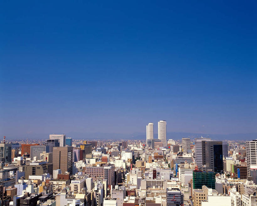 无人,高楼大厦,横图,俯视,航拍,室外,白天,度假,办公楼,美景,城市风光,标志建筑,城市,大厦,地标,建筑,摩天大楼,写字楼,爱知县,名古屋,日本,亚洲,阴影,光线,影子,景观,娱乐,建设,蓝色,蓝天,天空,阳光,楼宇,天,享受,休闲,商务楼,景色,放松,鸟瞰,东亚,本州,本州岛,日本国,中部地方,爱知,县厅,名古屋市,彩图,高角度拍摄,大楼,高层建筑,高楼,摩天楼