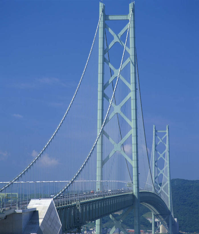 无人,竖图,室外,白天,仰视,旅游,度假,海浪,海洋,标志建筑,大桥,地标,建筑,立交桥,桥梁,日本,亚洲,浪花,云,云朵,高架,斜拉桥,桥,云彩,娱乐,建设,蓝色,白云,蓝天,天空,海水,天,享受,休闲,旅游胜地,放松,晴朗,海景,东亚,本州,本州岛,日本国,近畿地方,近畿,兵库,兵库县,神户,神户市,神戸,县厅,神戸市,淡路岛,明石海峡,明石海峡大桥,大海,风浪,海,海水的波动,近岸浪,涌浪,晴空,彩图,低角度拍摄