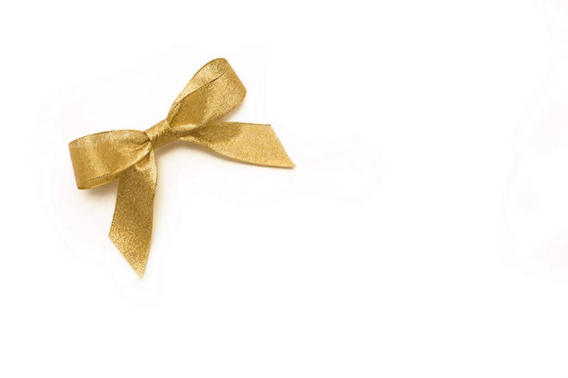无人,横图,俯视,室内,特写,白天,白色背景,朦胧,模糊,丝绸,丝带,缎带,绸带,一个,蝴蝶结,金色,摄影,影棚,单个,彩图,高角度拍摄,影棚拍摄,拍摄