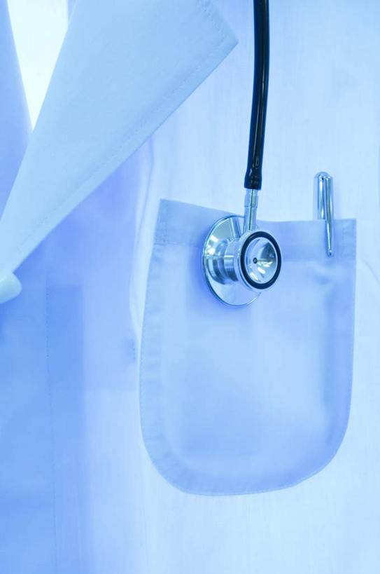 无人,竖图,室内,特写,白天,正面,悬挂,阴影,漂浮,光线,口袋,影子,一个,衣服,白色,阳光,听诊器,一件,单个,医疗设备,白大褂,彩图