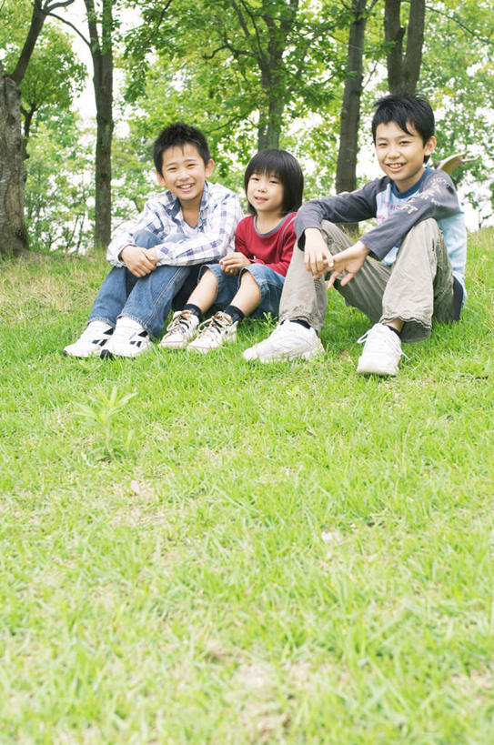 东方人,儿童,头发,三个人,坐,笑,摸,微笑,露齿笑,竖图,室外,白天,正面,旅游,度假,纯洁,成功,合作,团队,集体,信心,草地,草坪,植物,亚洲,一排,撑,抚摸,阴影,服装,整齐,光线,影子,注视,休闲装,黄种人,娱乐,队伍,草,树,树木,排列,小孩,衣服,红色,蓝色,绿色,白色,黑色,阳光,自然,观察,看,享受,休闲,休闲服,放松,可爱,童年,童趣,服饰,生长,成长,观看,察看,撑着,成就,队列,关注,合伙,童真,烂漫,无邪,天真,男孩,男人,男性,女孩,女人,女性,亚洲人,触摸,接触,坐着,彩图,全身,男生,女生