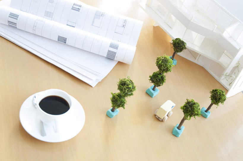 无人,横图,俯视,室内,特写,白天,植物,桌面,桌子,杯子,餐具,许多,阴影,光线,瓷器,碟子,盘,图纸,影子,办公桌,咖啡杯,设计图,陶瓷制品,树,树木,绿色,阳光,自然,盘子,模型,碟,生长,成长,瓷杯,工程图,草图,蓝图,设计,彩图,高角度拍摄