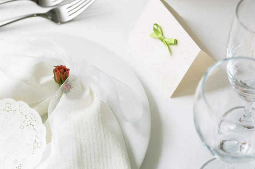 无人,横图,俯视,室内,特写,白天,白色背景,餐桌,桌子,康乃馨,杯子,餐具,盛开,刀叉,碟子,高脚杯,盘,丝绸,丝带,缎带,纸张,红酒杯,花蕾,玻璃制品,绸带,花,花瓣,花朵,鲜花,一朵,红色,绿色,盘子,酒杯,卡片,碟,花苞,花蕊,摄影,影棚,餐台,麝香石竹,石竹,香石竹,玻璃杯,进餐用具,烹调用具,彩图,高角度拍摄,影棚拍摄,拍摄