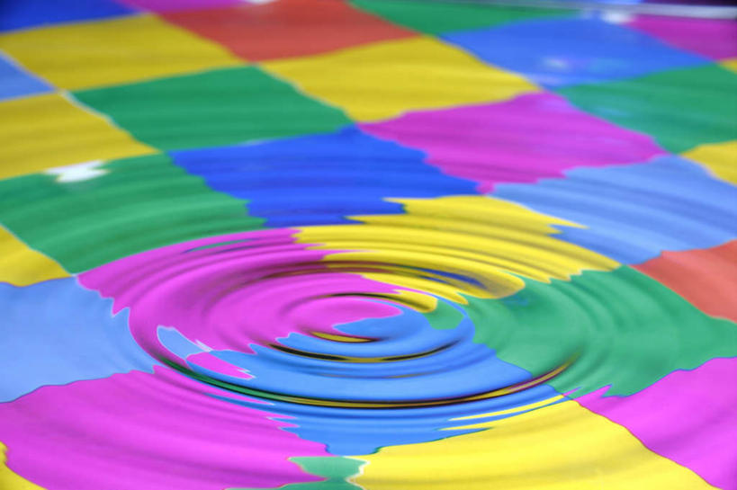 无人,横图,俯视,彩色,室内,特写,白天,一排,许多,波纹,整齐,重叠,环绕,围绕,方格,格子,螺旋,涟漪,盘旋,排列,粉色,黄色,蓝色,绿色,水纹,波浪,摄影,影棚,队列,螺纹,水晕,彩图,高角度拍摄,影棚拍摄,拍摄