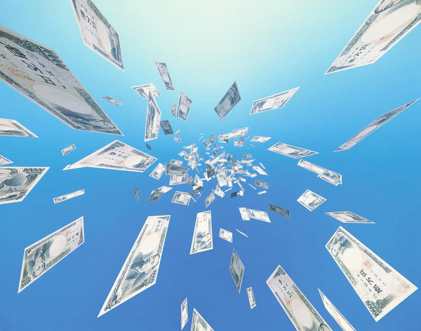 无人,横图,室内,白天,正面,钱,数码,科技,许多,阴影,蓝色背景,散落,光线,网络,日文,标志,钱币,文字,影子,字符,高光,几何,计算机图形,日币,合成,标识,阳光,钞票,金融,纸币,经济,电脑合成图,数码合成图,流通,纸钞,贸易,写实,具体,具象,日语,飘拂,货币,现金,彩图