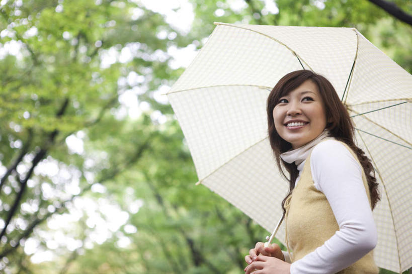 东方人,一个人,站,笑,微笑,露齿笑,横图,室外,白天,仰视,美景,树林,植物,亚洲,仅一个年轻女性,仅一个女性,仅一个人,许多,握,服装,朦胧,模糊,伞,雨伞,遮阳伞,景观,拿,拿着,扭头,注视,休闲装,黄种人,阳伞,树,树木,衣服,绿色,自然,观察,看,站着,转头,休闲,休闲服,景色,握着,服饰,生长,成长,观看,察看,关注,自然风光,年轻女性,女人,女性,亚洲人,站立,半身,彩图,低角度拍摄
