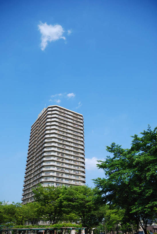 无人,高楼大厦,竖图,室外,白天,仰视,度假,美景,植物,城市风光,城市,大厦,建筑,摩天大楼,日本,亚洲,一排,整齐,景观,云,云朵,云彩,娱乐,建设,树,树木,排列,蓝色,绿色,白云,蓝天,天空,自然,天,享受,休闲,景色,放松,生长,晴朗,成长,队列,东亚,本州,关东地方,本州岛,日本国,崎玉,崎玉县,晴空,彩图,低角度拍摄,大楼,高层建筑,高楼,摩天楼