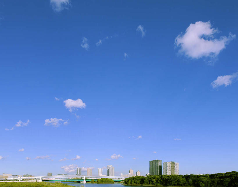 无人,高楼大厦,横图,室外,白天,仰视,度假,草地,草坪,美景,植物,城市风光,城市,大桥,大厦,建筑,立交桥,摩天大楼,桥梁,东京,日本,亚洲,景观,云,云朵,高架,建筑群,斜拉桥,桥,江东区,云彩,娱乐,建设,草,树,树木,蓝色,绿色,白云,蓝天,天空,自然,天,享受,休闲,景色,放松,生长,晴朗,成长,东亚,本州,关东地方,本州岛,日本国,东京都,晴空,彩图,低角度拍摄,大楼,高层建筑,高楼,摩天楼
