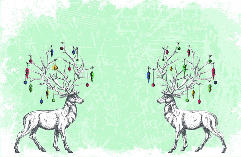 无人,站,横图,插画,室内,白天,侧面,幸福,数码,科技,哺乳动物,鹿,野生动物,圣诞节,许多,吊挂,悬挂,绿色背景,阴影,节日,庆祝,装饰,网络,灯饰,高光,几何,计算机图形,挂,合成,图画,文化,相视,画,装饰品,动物,装饰物,站着,两只,庆典,面对面,可爱,活泼,纪念,对视,华丽,修饰,吉祥,点缀,电脑合成图,数码合成图,相对,饰物,漫画,相看,写实,具体,具象,衬托,美观,雅致,雅观,进取,角鹿,驯鹿,站立,彩图,全身
