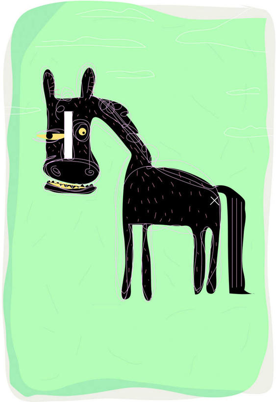 无人,站,竖图,插画,室内,白天,侧面,数码,科技,阴影,蓝色背景,网络,高光,几何,计算机图形,合成,图画,一匹,画,黑色,动物,站着,家畜,牲畜,电脑合成图,数码合成图,驴,漫画,写实,具体,具象,驴子,站立,彩图,全身