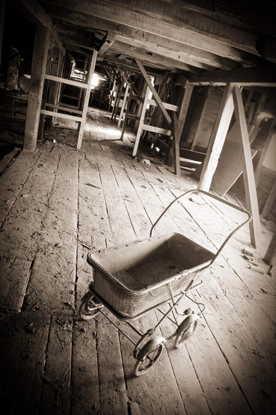 无人,家,木屋,竖图,俯视,室内,特写,白天,地板,静物,金属制品,一辆,阴影,光线,金属,影子,地面,木地板,住宅,婴儿车,阳光,车轮,肮脏,古董,古玩,邋遢,龌龊,污秽,彩图,高角度拍摄,茅舍,茅屋,棚屋,小木屋,小屋