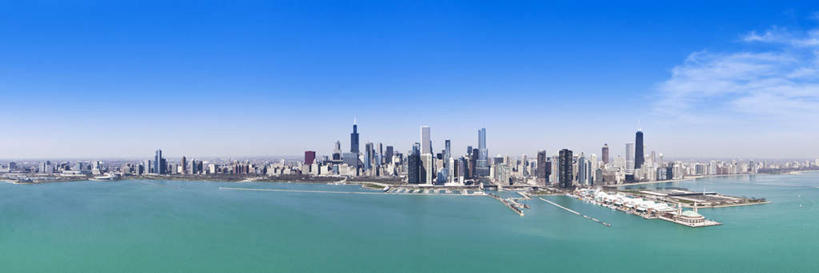 无人,高楼大厦,横图,全景,俯视,航拍,室外,白天,度假,海浪,海洋,美景,天际线,城市风光,城市,大厦,建筑,摩天大楼,美国,阴影,光线,影子,景观,浪花,水平线,云,云朵,建筑群,辽阔,海平线,云彩,娱乐,建设,蓝色,白云,蓝天,天空,阳光,海水,天,享受,休闲,广阔,景色,放松,晴朗,一望无际,北美,北美洲,鸟瞰,美洲,海景,伊利诺斯州,伊利诺伊,伊利诺伊州,伊利诺州,林肯之地,北亚美利加洲,亚美利加洲,无边无际,一马平川,大海,风浪,海,海水的波动,近岸浪,涌浪,晴空,彩图,高角度拍摄,大楼,高层建筑,高楼,摩天楼,水天相接,水天一线