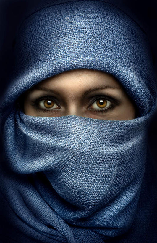 西方人,脸,头,眼睛,脸颊,眉毛,睫毛,一个人,竖图,室内,特写,白天,正面,欧洲,欧洲人,瞳孔,仅一个年轻女性,仅一个女性,仅一个人,黑色背景,透明,头巾,蓝色,眼部,摄影,影棚,伊斯兰教,蒙面,理智,沉静,冷色,高深,冷淡,年轻女性,女人,女性,白种人,头部,睫,脸部,脸蛋,眉,面部,眼,眼睫毛,眼眉,半身,彩图,影棚拍摄,拍摄,眼眉毛
