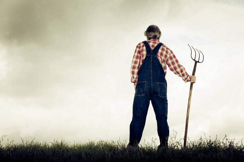 西方人,一个人,站,横图,室外,白天,仰视,草地,草坪,植物,欧洲,欧洲人,仅一个男性,仅一个人,握,服装,叉子,乌云,云,阴天,云朵,云彩,休闲装,草,衣服,绿色,天空,天,站着,仅一个老年男性,休闲,休闲服,握着,服饰,昏暗,阴沉,农具,耕具,老年男性,男人,男性,白种人,站立,彩图,低角度拍摄,全身,干草叉