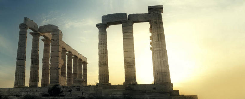 无人,横图,室外,白天,仰视,旅游,度假,石头,名胜古迹,日落,标志建筑,地标,建筑,希腊,欧洲,遗迹,石子,柱子,晚霞,霞光,落日,古迹,文物,娱乐,建设,古建筑,黄昏,享受,休闲,旅游胜地,彩霞,放松,古文明,希腊共和国,海神庙,夕照,薄暮,石块,夕阳,彩图,低角度拍摄,傍晚,斜阳