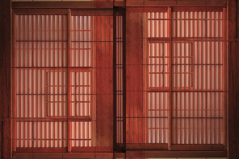 无人,家,横图,室内,白天,正面,房间,家具,门,拉门,日本文化,屋子,和室,古典,文化,移门,楼房,住宅,红色,日式,障子,纸门,彩图,房子,传统文化