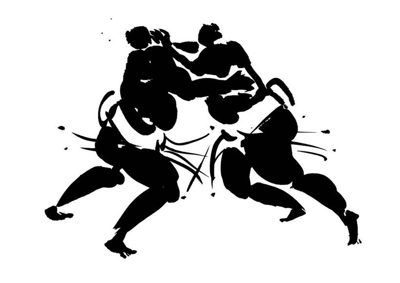 无人,两个人,运动员,站,横图,黑白,插画,室内,白天,白色背景,侧面,锻炼,快乐,比赛,运动,竞争,数码,科技,摔跤,弯腰,阴影,服装,网络,高光,几何,计算机图形,合成,图画,娱乐,相视,画,衣服,站着,休闲,面对面,服饰,对视,电脑合成图,数码合成图,互视,体育运动,衣着,合成图,穿着,相对,漫画,相看,写实,具体,具象,弯身,衣饰,体育,男人,男性,中年男性,体育运动员,运动选手,站立,全身,健身,摔跤运动